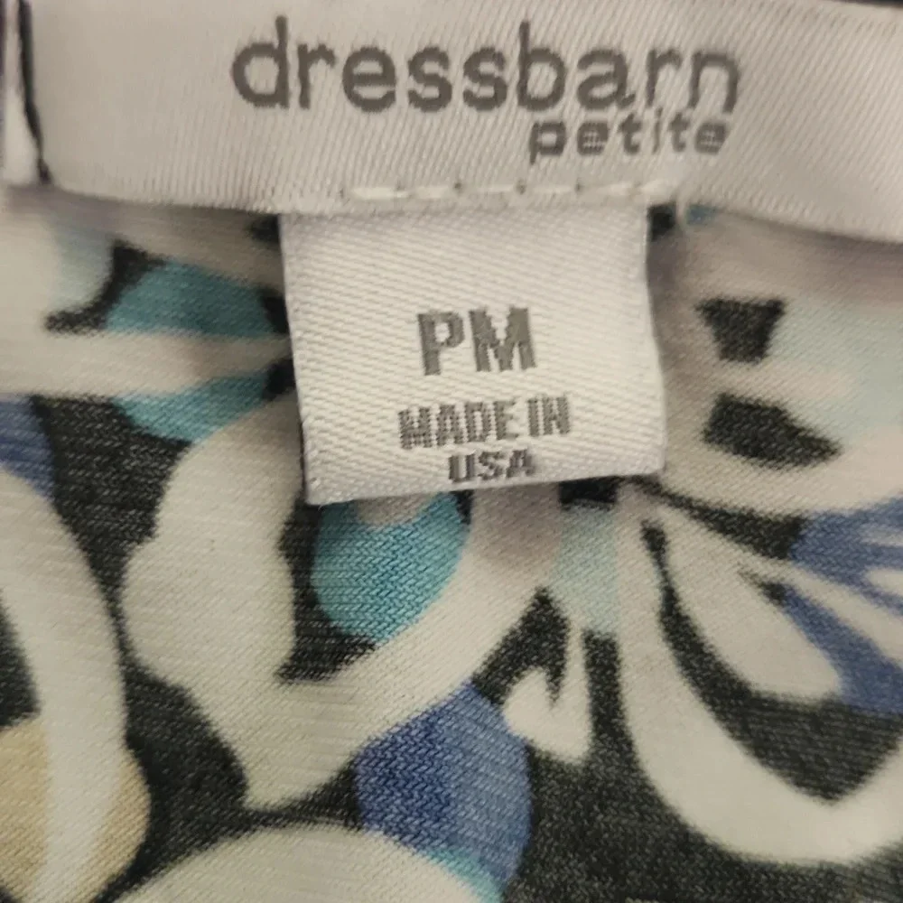 Dress Barn Blue & White Floral Shirt - Picture 11 of 12